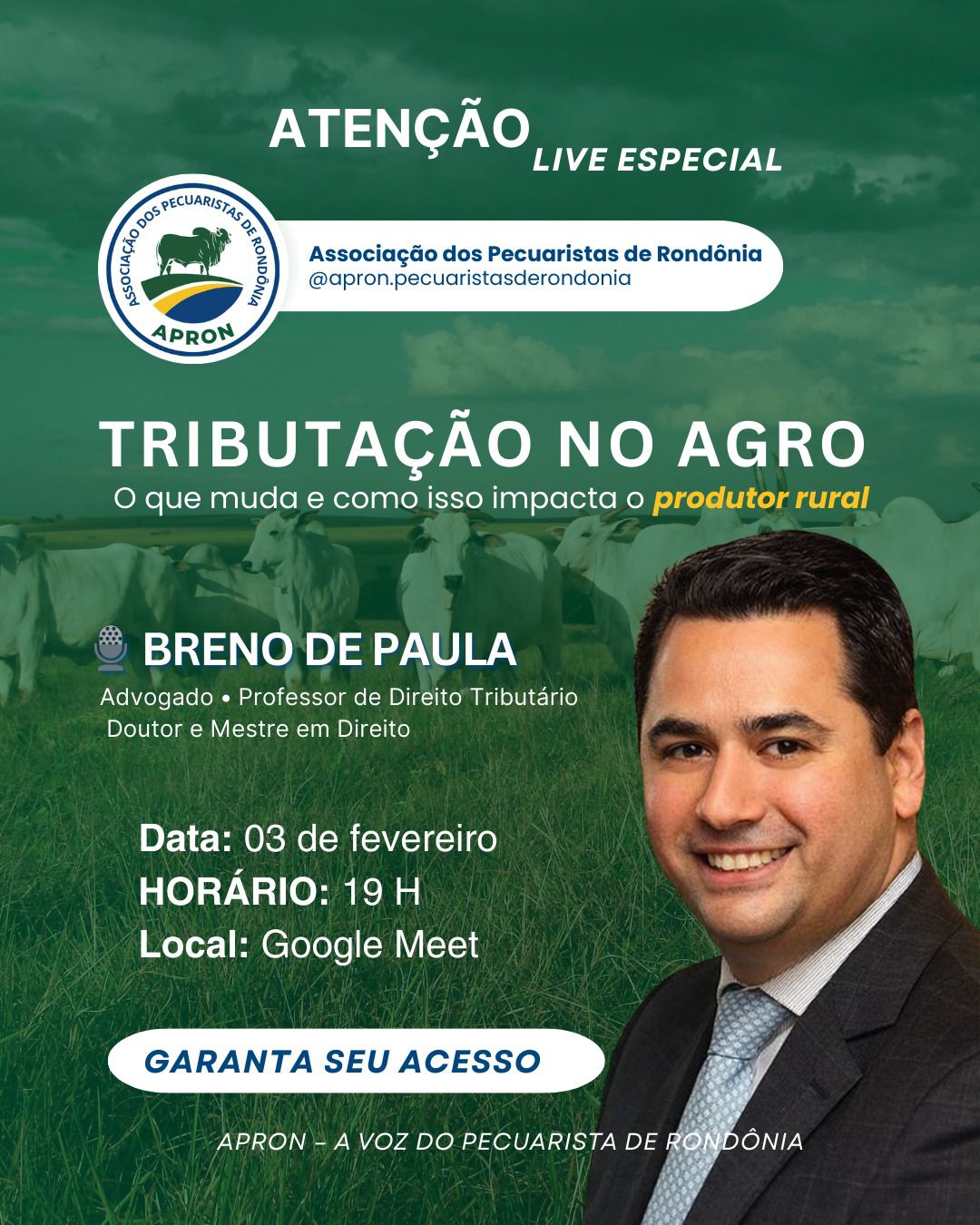LIVE ESPECIAL! TRIBUTAÇÃO NO AGRO