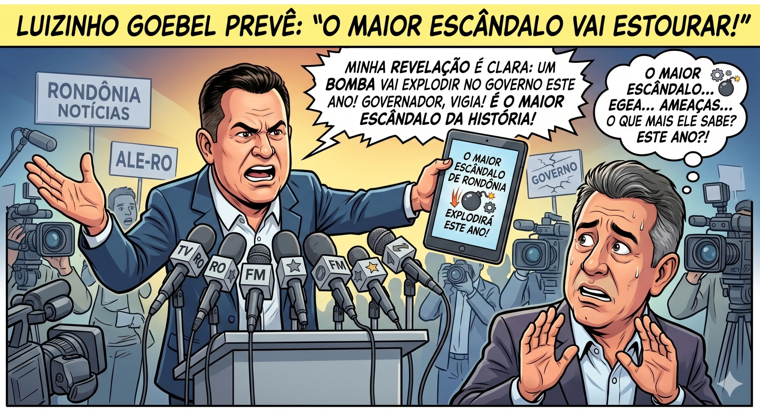 Fofoca? “Vigia, governador”: Luizinho Goebel alerta para “bomba” que vai explodir no governo de Rondônia ainda este ano